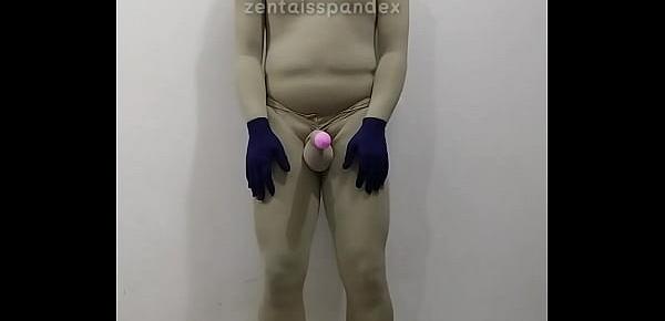  Zentai penis femdom slave cbt